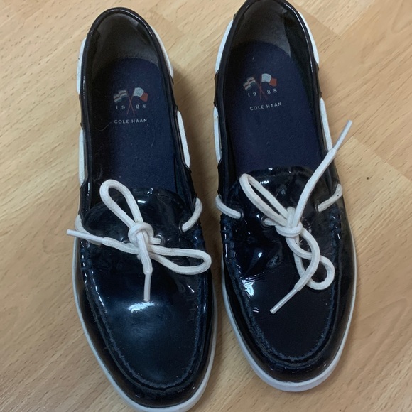 Cole Haan Navy Blue and White Loafers - Picture 3 of 7
